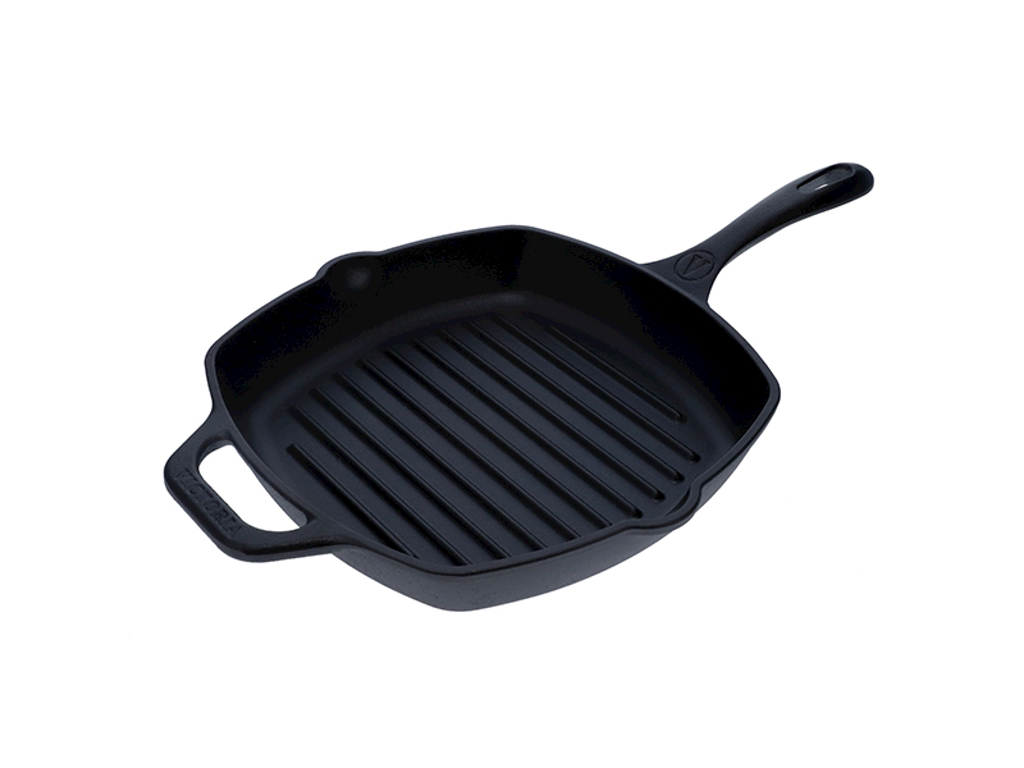 Grill pan, 25x25 cm, Victoria, cast iron