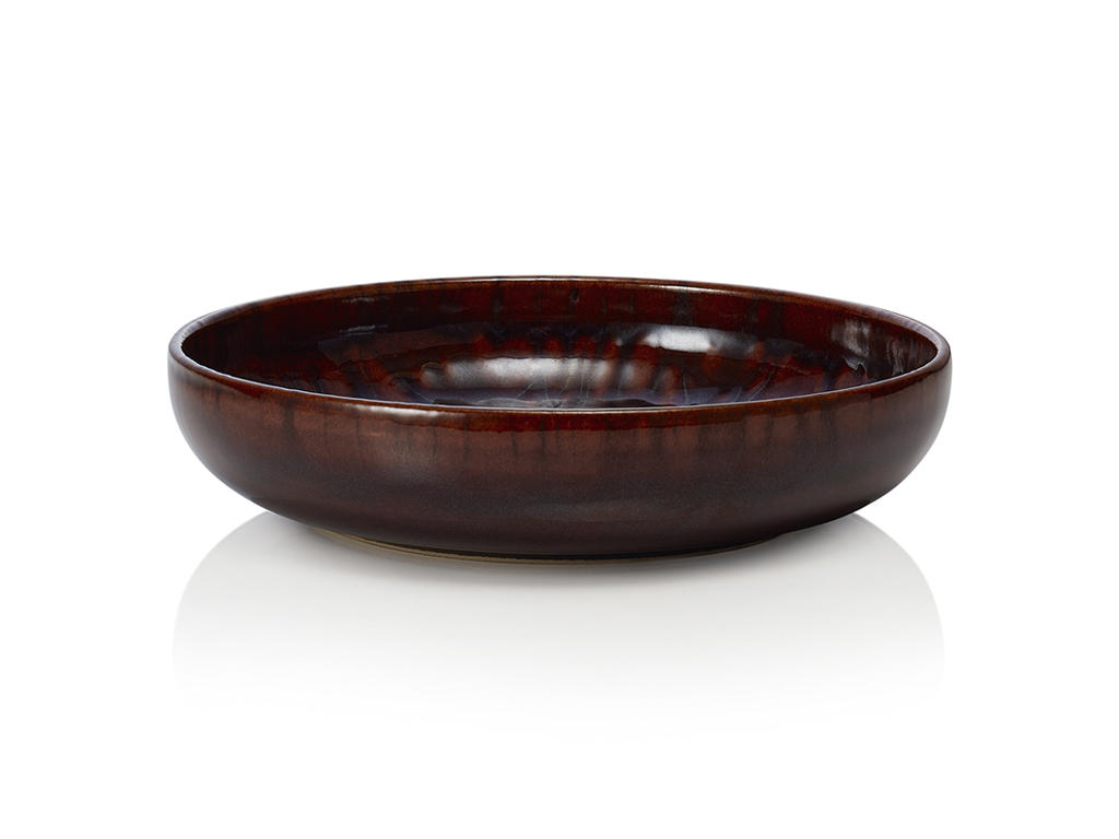 Plate - Stoneware - Brown - 22cm - 800ml - 50x220x220mm