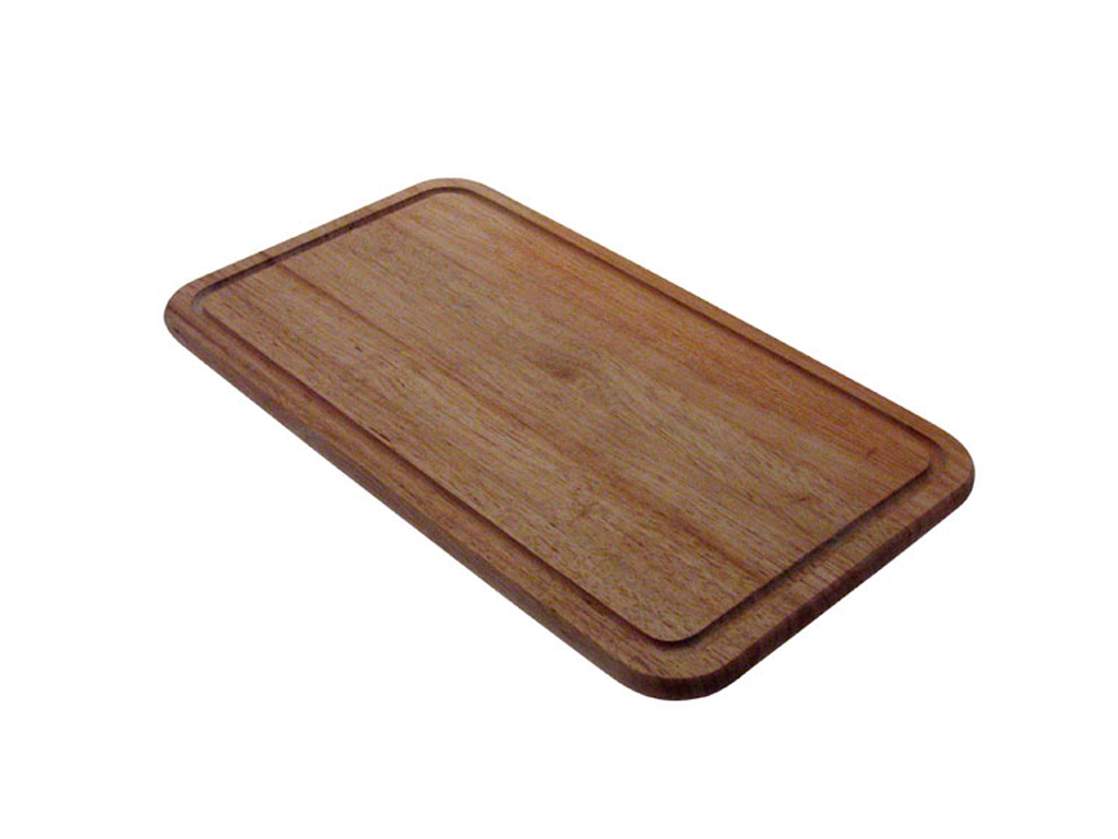 Wooden cutting board 45x25x1.5 cm w/groove