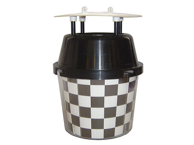 Funnel Trap - Plastic - Black/White - 1xPheromone - 1xSticky Board