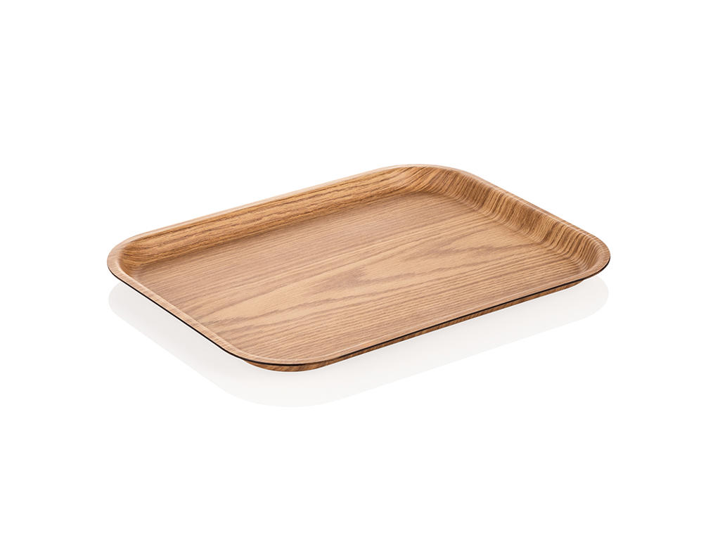 Tray Melamine Wood Non-slip 41.5x30.5x2 c