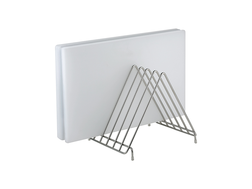 Cutting board holder stainless steel for 6 pcs.