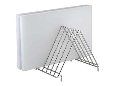 Cutting board holder stainless steel for 6 pcs.