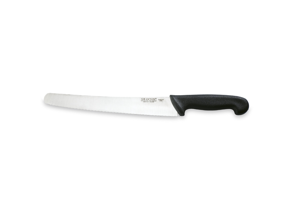 Universal knife, 25 cm, Granton, Black