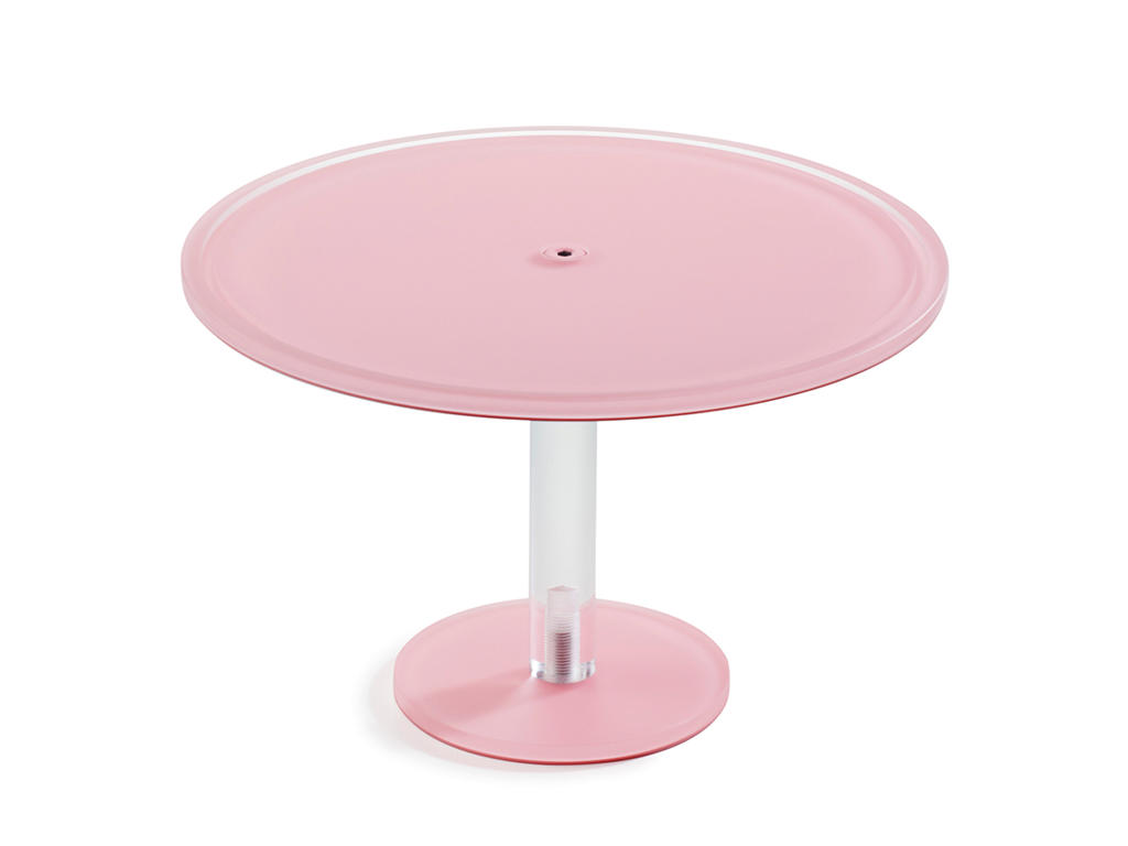 Cake stand on foot 33 cm Pink Mealplak