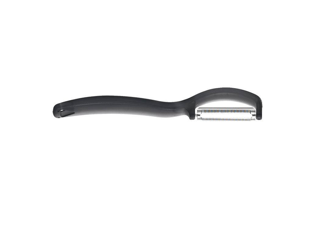 Thin Peeler - Stainless Steel/ABS - Black - Ribbed - 40g