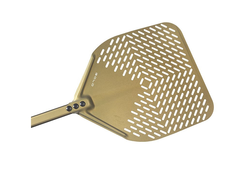 Pizza shovel 36x36 cm perf. 150 cm Gold