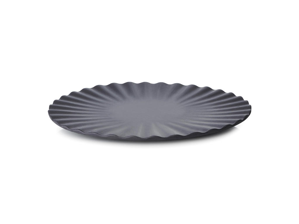 Plate Ø17 cm Black Smooth Pekoe
