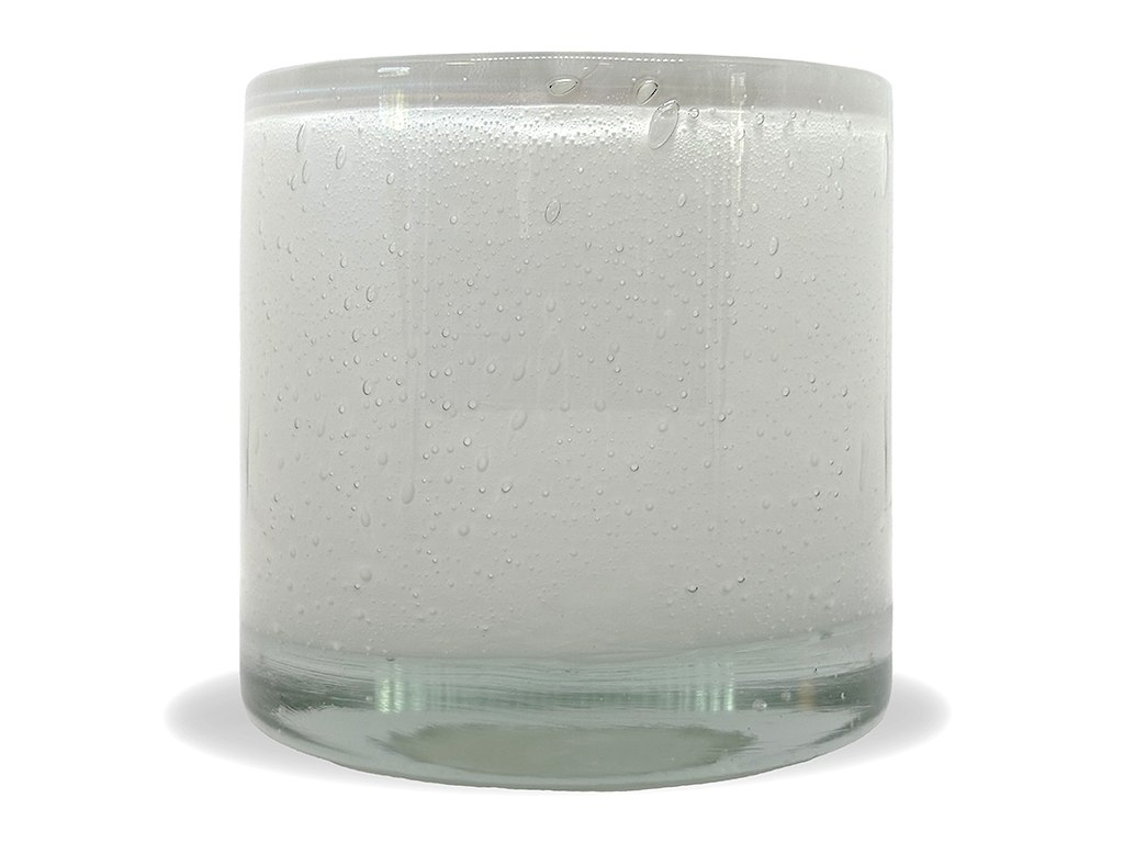 Candle holder Ø9x10 AYLA White Mouth-blown