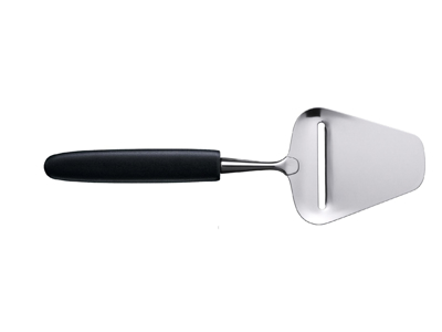 Cheese slicer with black handle.