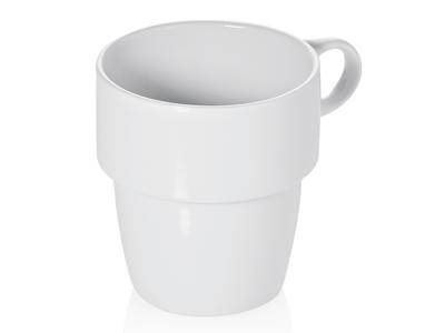 Mug w/handle White 25 cl conical stackable
