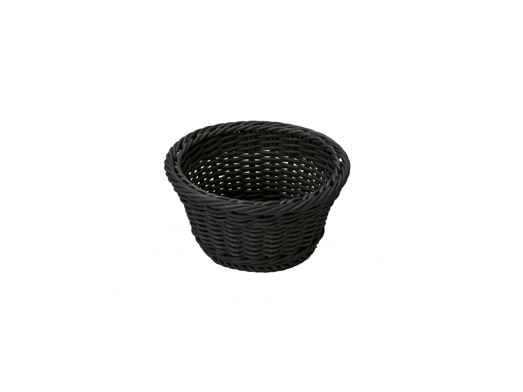 Bread basket round 18.5x10 cm, black