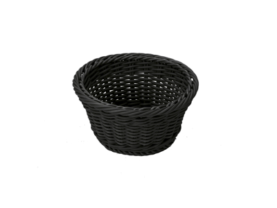 Bread basket round 18.5x10 cm, black