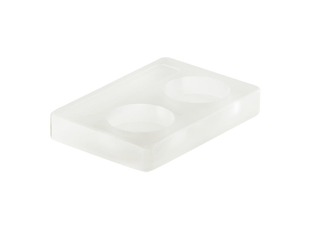 Tray for 2 holes 12.5x8.5 cm White Mealplak