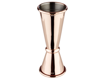 Measuring cup Double 2.5/5 cl shiny copper