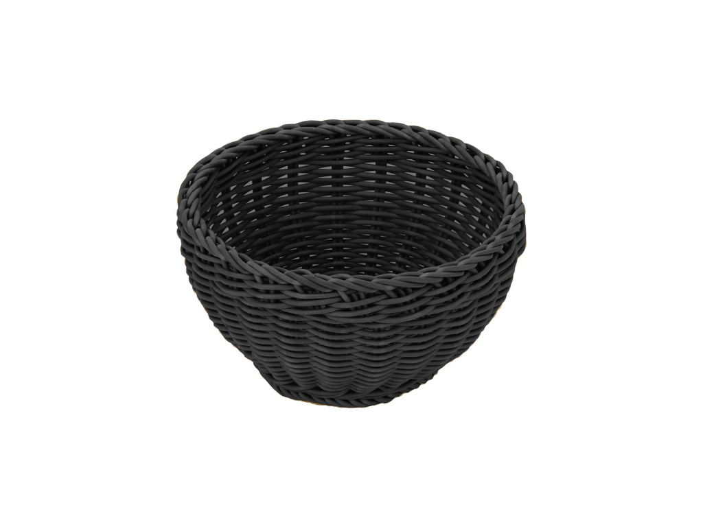 Bread basket bowl 16x8 cm, Black