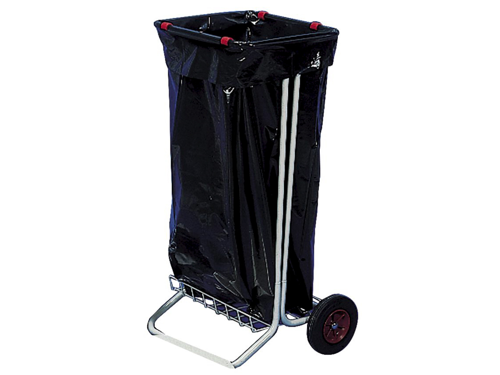 Waste stand light gray with 2 wheels