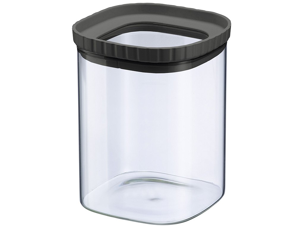 Storage Jar Stackable 1080 ml Black L