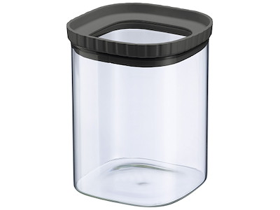 Storage Jar Stackable 1080 ml Black L