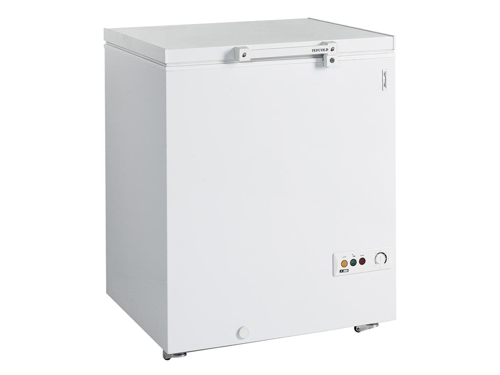 Chest freezer with wheels and lock 185 ltr. White