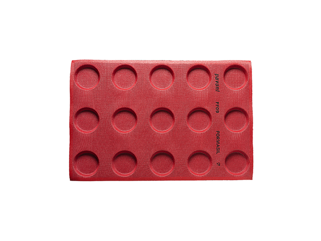 Baking mold Formasil 15 pieces round