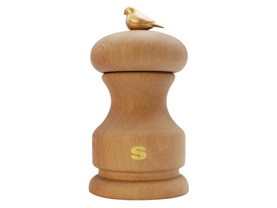 Salt grinder 11 cm Light Beech Bird