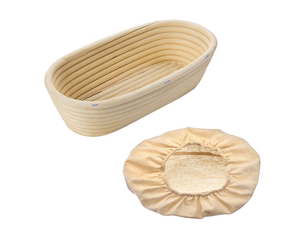 Rising basket oval 27.5x14cm with cloth cover