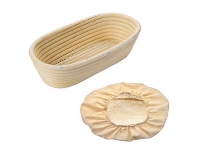 Rising basket oval 27.5x14cm with cloth cover