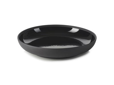 Plate Ø23 cm Glossy Black Solid
