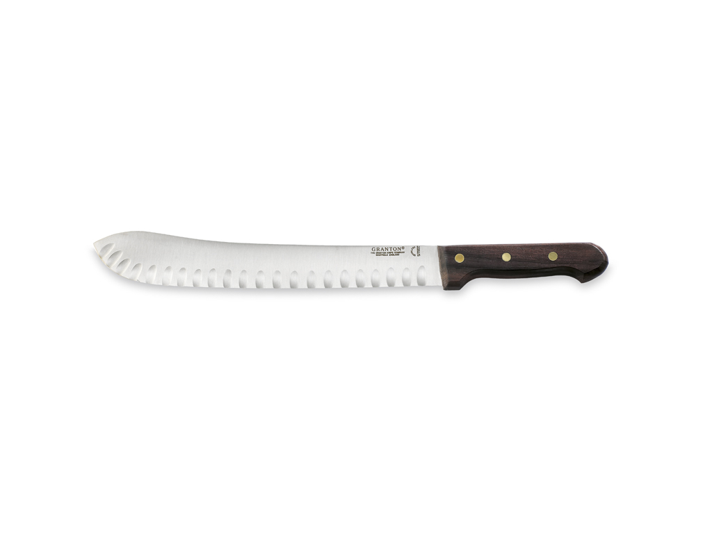 Cutting knife, 31 cm, Granton, wooden handle, with air blade