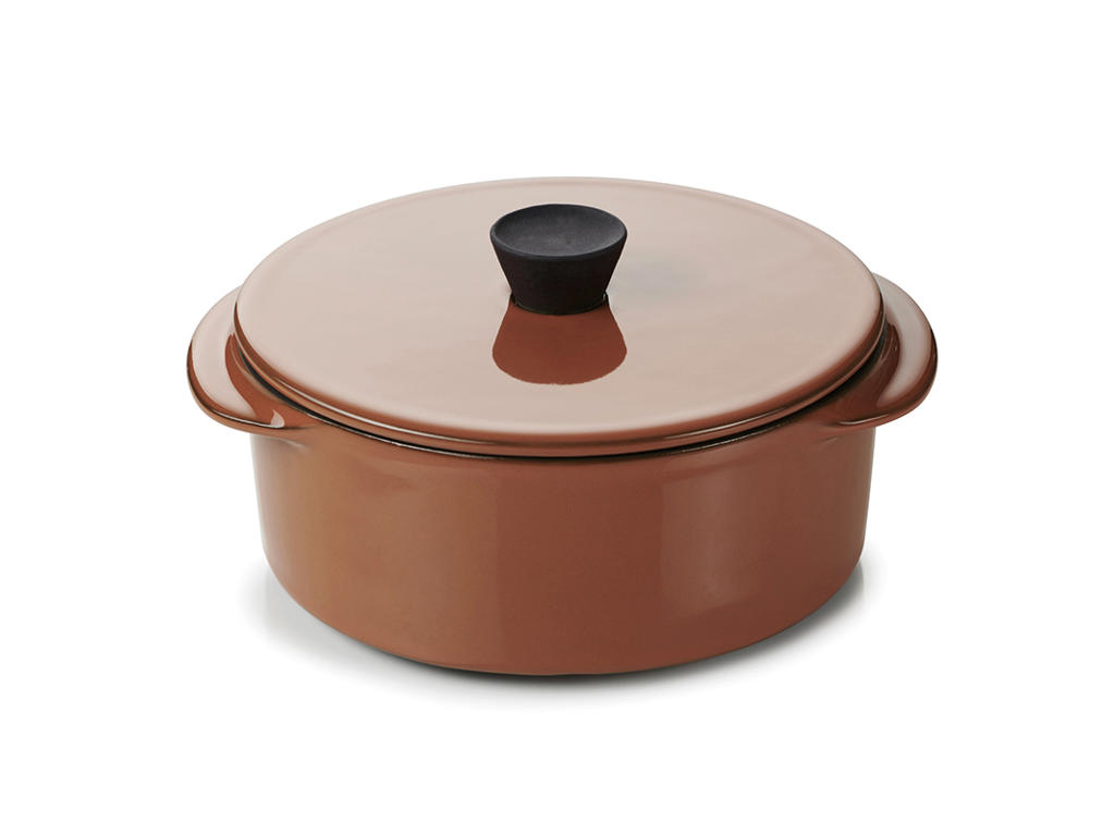 Pot with lid Ø12cm Brown Caractere Culinaire