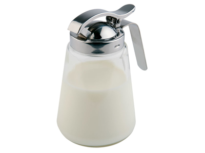 Creamer in glass, Ø:8.5cm H:13.5 cm