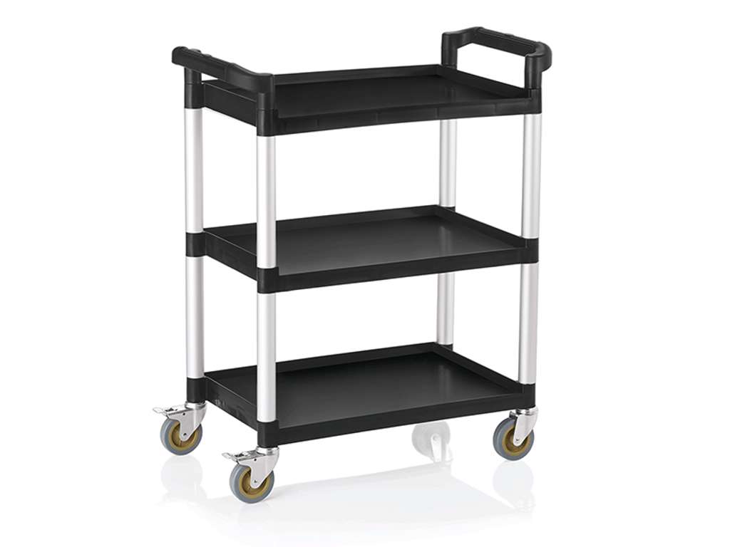 Rolling table Black Plastic 82x41x97 cm 3 levels
