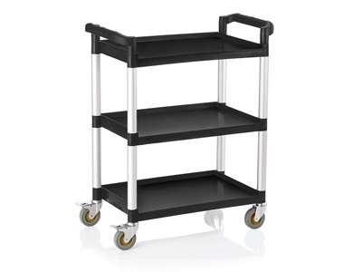 Rolling table Black Plastic 82x41x97 cm 3 levels