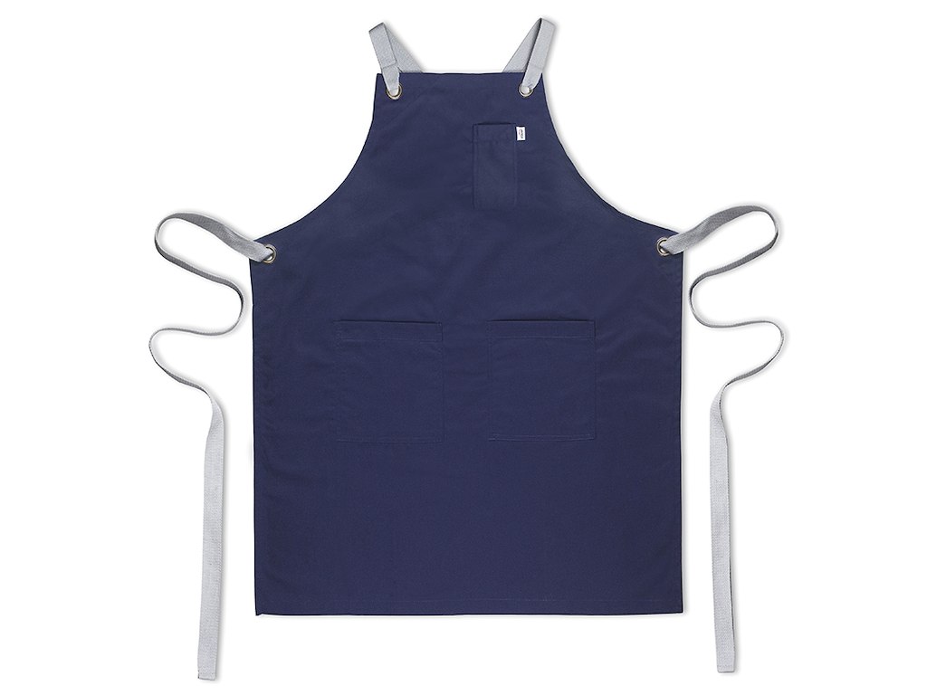Apron Blue with Pockets 72x88 cm