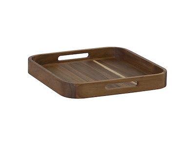 Tray Acacia 30x30x4cm with/round corners