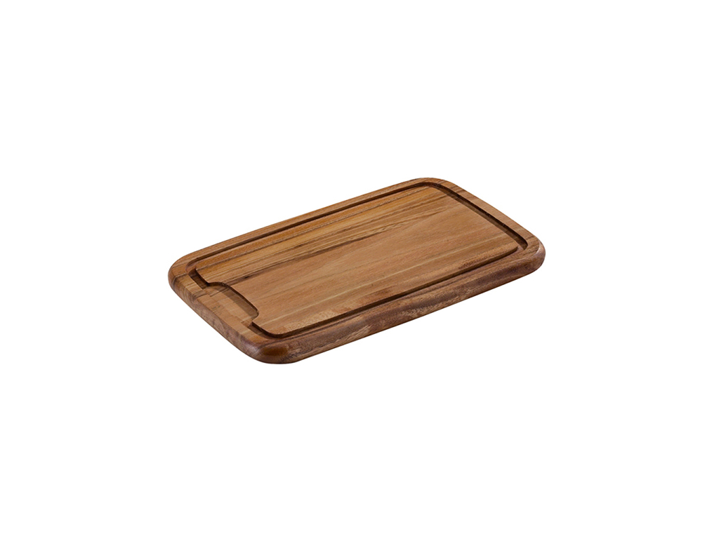 Wood cutting board 36x23 cm w/groove Acacia wood