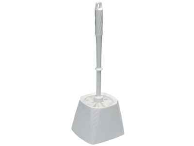 Toilet brush white in square bowl