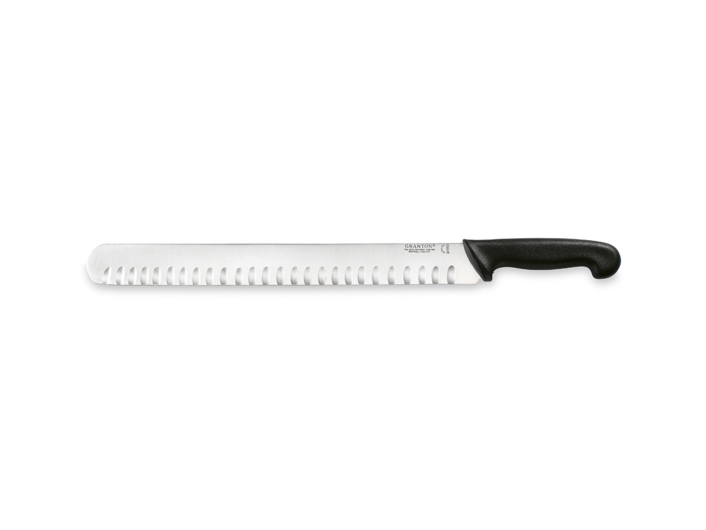 Shawarma knife, 36 cm, Granton, Black, with air blade