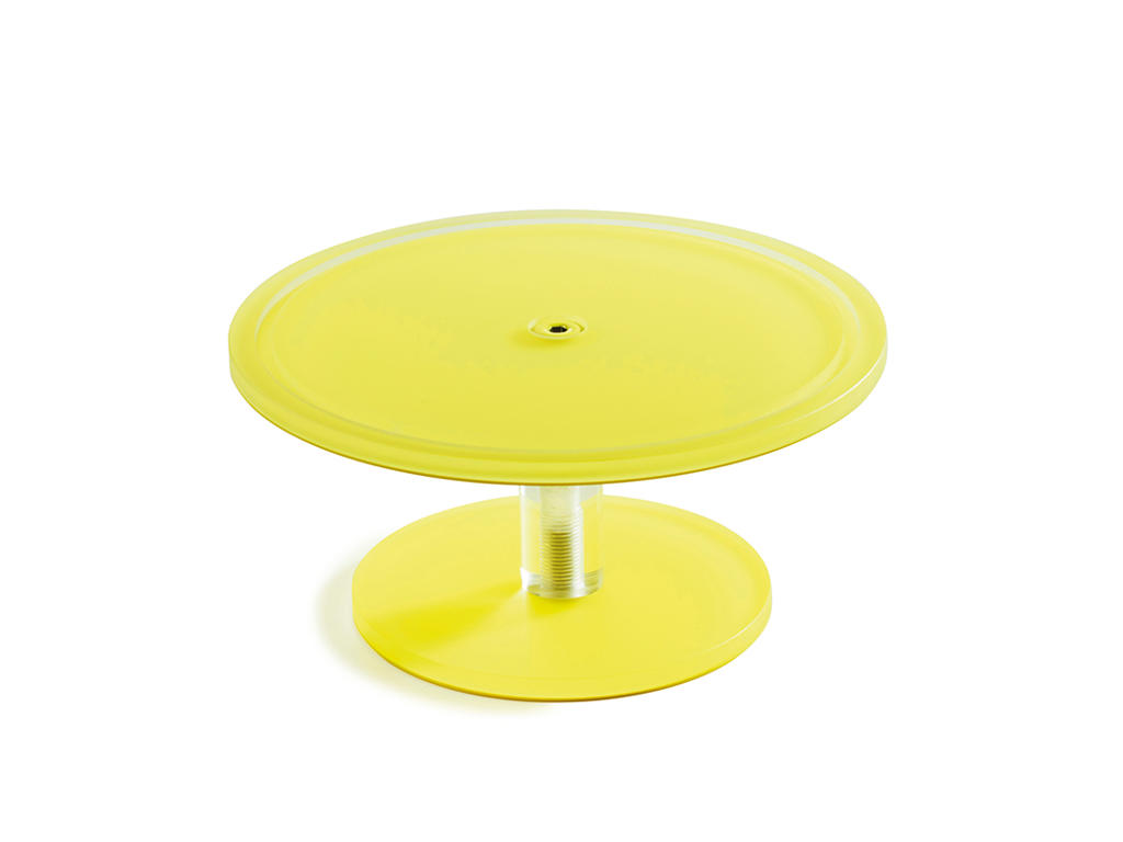 Cake stand on foot 23 cm Yellow Mealplak