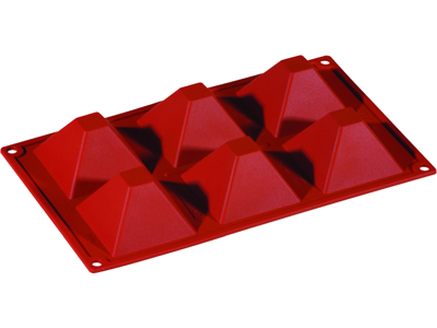 Baking Mold Silicone 1/3 GN, 6 pyramids