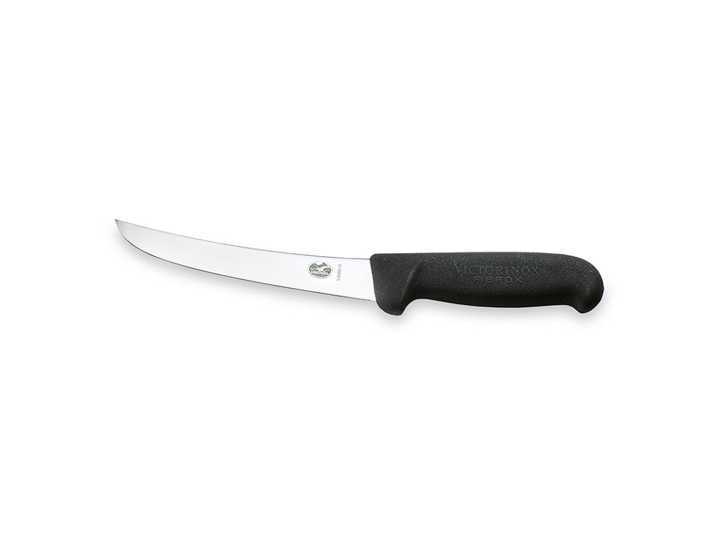 Deboner, 15 cm, Victorinox Fibrox, black, with curve