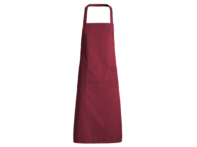 Smock apron with pockets bordeaux 70x100