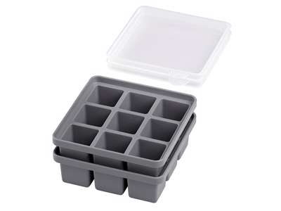 Ice cube tray with lid square 9pcs 2pk