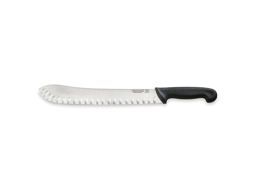 Cutting knife, 31 cm, Granton, Black, with air blade