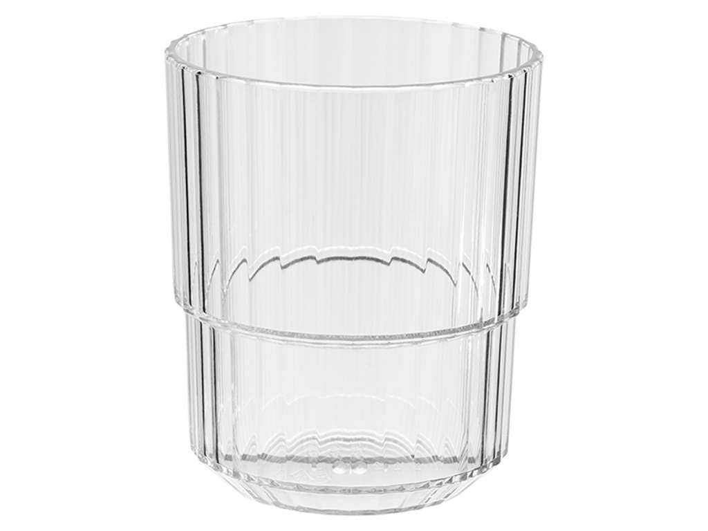 Stackable glass 30cl plastic