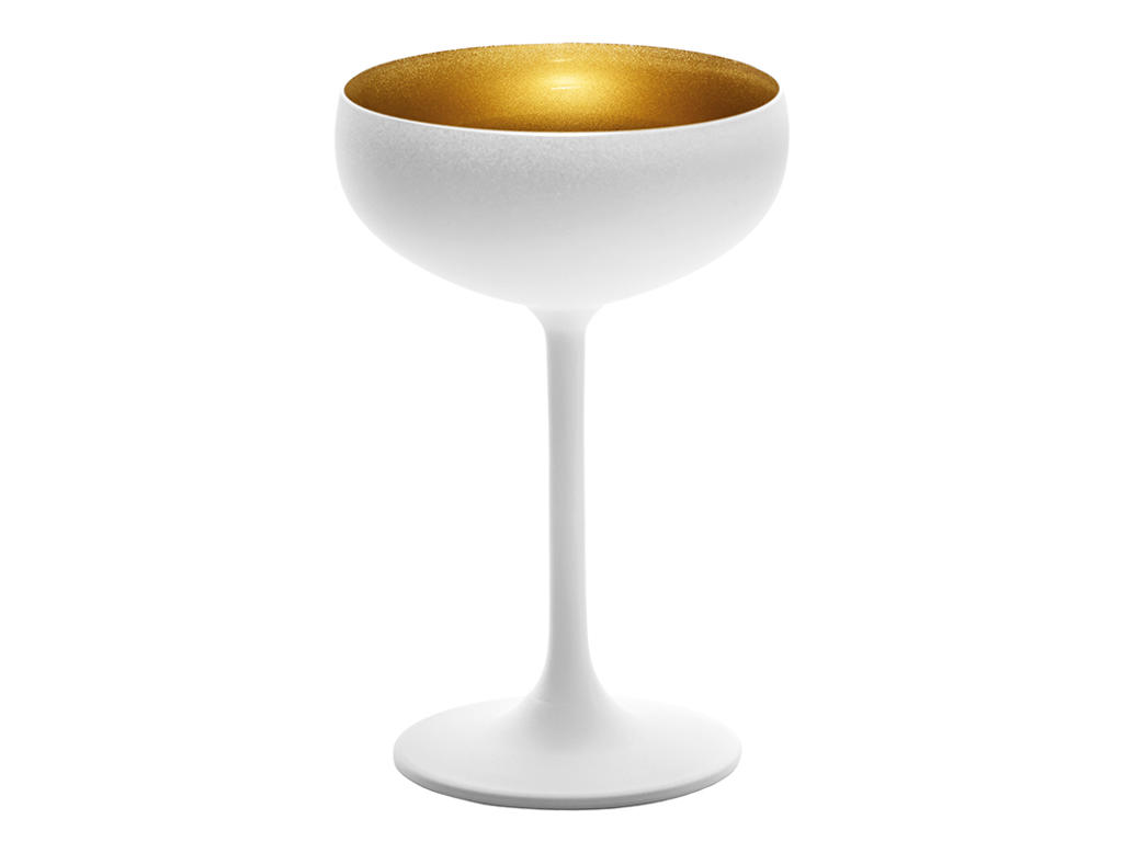 Champagne Bowl with Glass White/Gold Size 23cl - 147x90mm