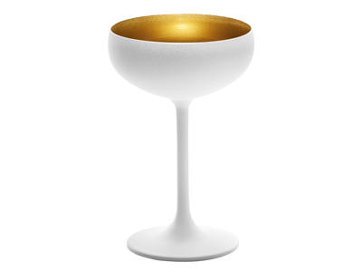 Champagne Bowl with Glass White/Gold Size 23cl - 147x90mm
