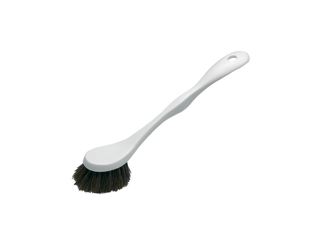 Dishwashing brush, black hair plastic handle