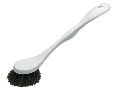 Dishwashing brush, black hair plastic handle